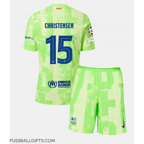 Barcelona Andreas Christensen #15 Fußballbekleidung 3rd trikot Kinder 2024-25 Kurzarm (+ kurze hosen)